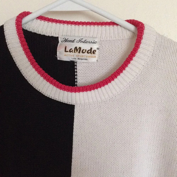 Vintage Lady La Mode Active Golf Sportswear Women's Sweater Diamond Pattern - Picture 3 of 8